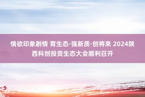 情欲印象剧情 育生态·强新质·创将来 2024陕西科创投资生态大会顺利召开