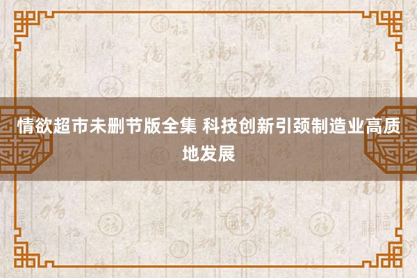 情欲超市未删节版全集 科技创新引颈制造业高质地发展