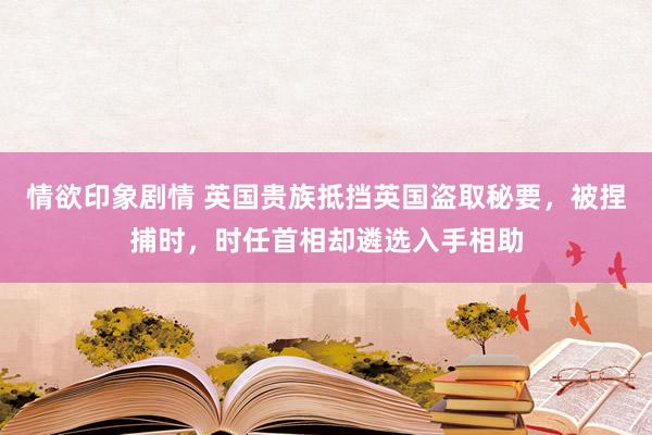 情欲印象剧情 英国贵族抵挡英国盗取秘要，被捏捕时，时任首相却遴选入手相助