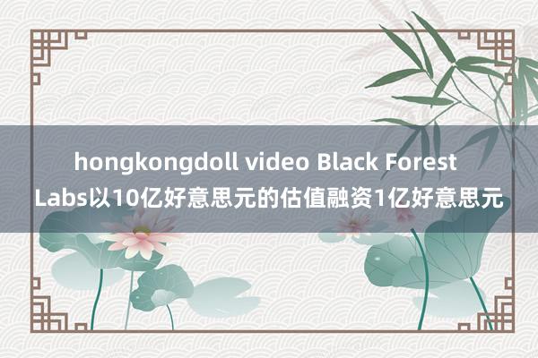 hongkongdoll video Black Forest Labs以10亿好意思元的估值融资1亿好意思元