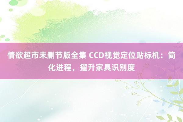 情欲超市未删节版全集 CCD视觉定位贴标机：简化进程，擢升家具识别度