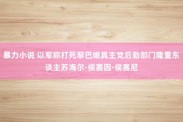 暴力小说 以军称打死黎巴嫩真主党后勤部门隆重东谈主苏海尔·侯赛因·侯赛尼