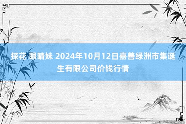 探花 眼睛妹 2024年10月12日嘉善绿洲市集诞生有限公司价钱行情