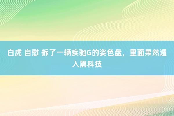 白虎 自慰 拆了一辆疾驰G的姿色盘，里面果然遁入黑科技