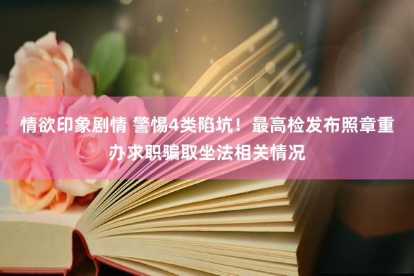 情欲印象剧情 警惕4类陷坑！最高检发布照章重办求职骗取坐法相关情况