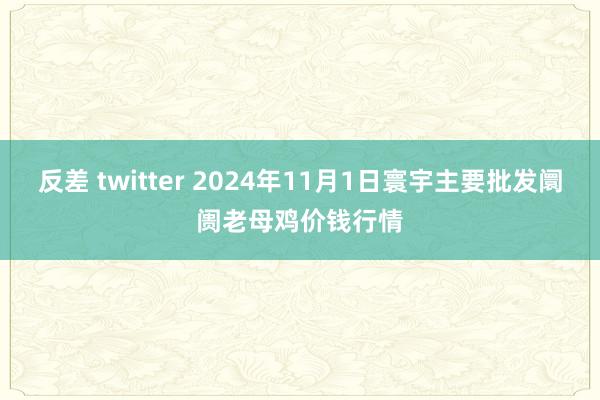 反差 twitter 2024年11月1日寰宇主要批发阛阓老母鸡价钱行情