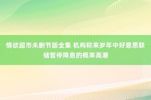 情欲超市未删节版全集 机构称来岁年中好意思联储暂停降息的概率高潮