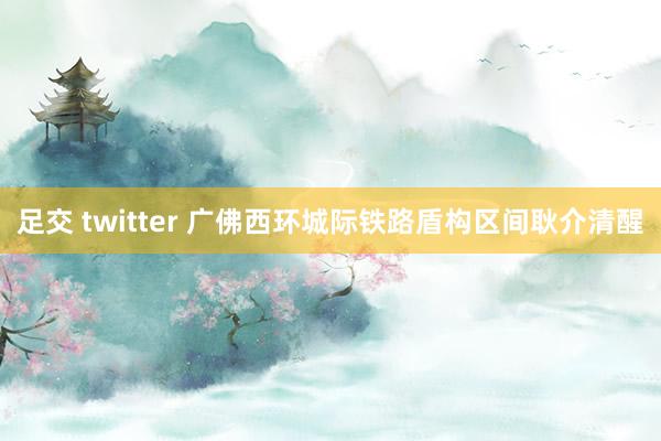 足交 twitter 广佛西环城际铁路盾构区间耿介清醒