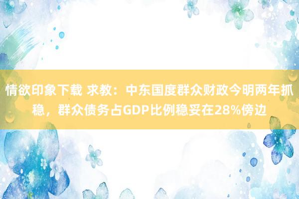 情欲印象下载 求教：中东国度群众财政今明两年抓稳，群众债务占GDP比例稳妥在28%傍边