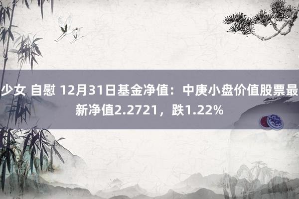 少女 自慰 12月31日基金净值：中庚小盘价值股票最新净值2.2721，跌1.22%