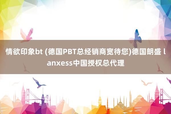 情欲印象bt (德国PBT总经销商宽待您)德国朗盛 lanxess中国授权总代理